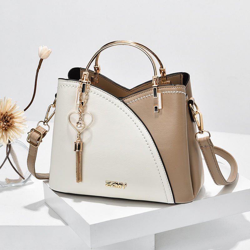 Exclusive Love Tassel Decor Crossbody Bags — Black — Front View