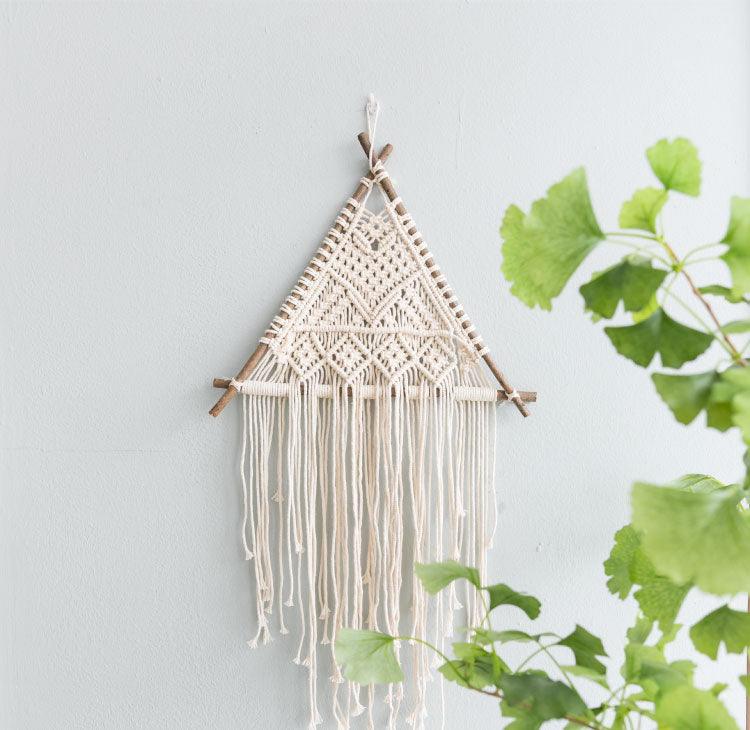 Exclusive Macrame Wall Hanging Nordic Indoor Wall Tapestry — Khaki — Alternate View 7