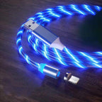 Exclusive LED Magnet Charger Type-C Cable — Colorful — Size IPhone — Top View