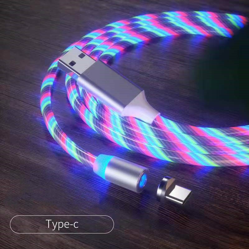 Exclusive LED Magnet Charger Type-C Cable — Colorful — Size IPhone — Alternate View 8