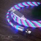 Exclusive LED Magnet Charger Type-C Cable — Colorful — Size IPhone — Alternate View 7