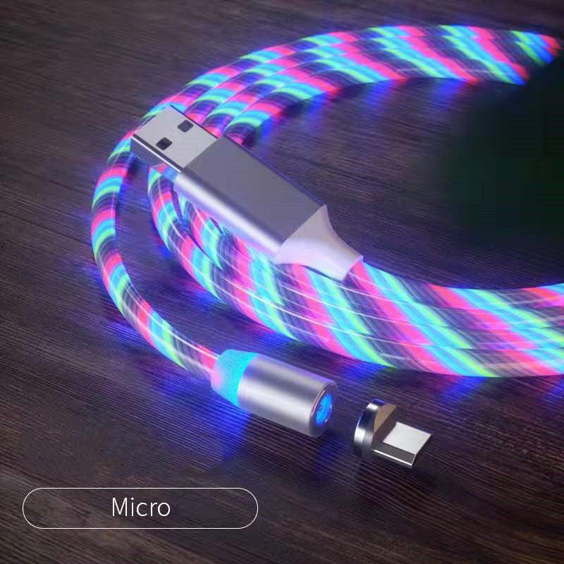 Exclusive LED Magnet Charger Type-C Cable — Colorful — Size IPhone — Alternate View 7