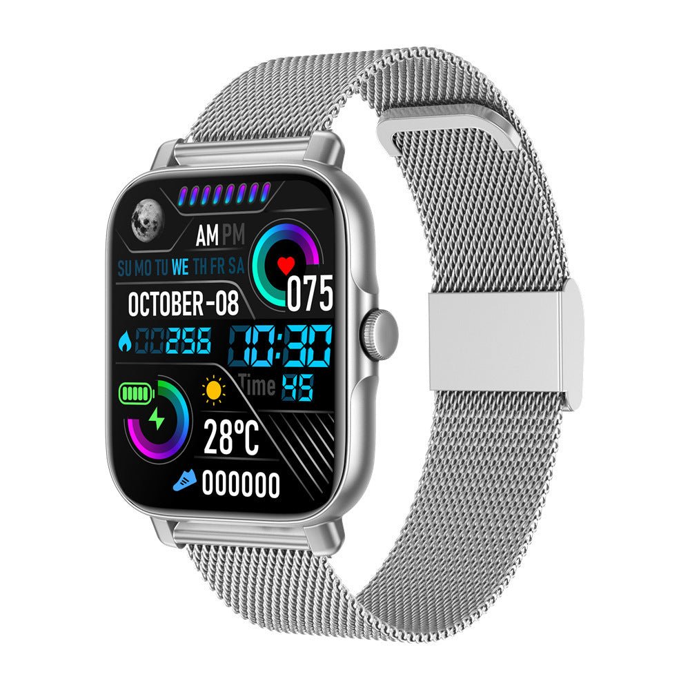 Exclusive Magnetic Charging Smartwatch Sports Model — Silver Steel — Lifestyle View