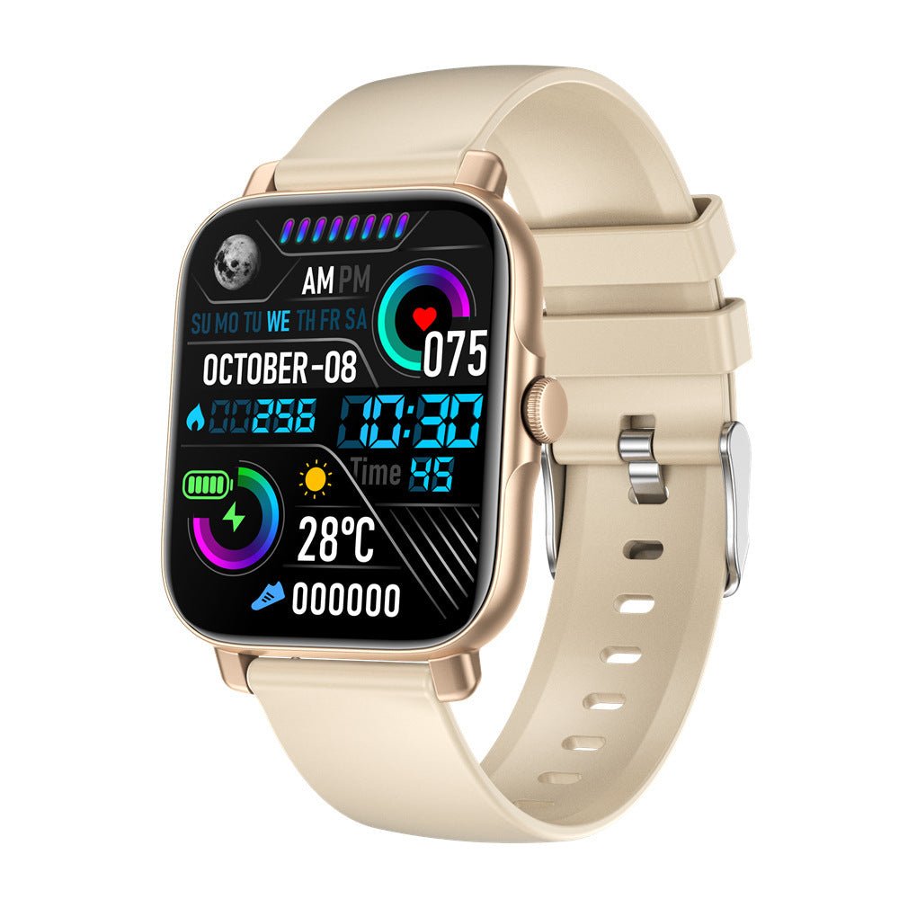 Exclusive Magnetic Charging Smartwatch Sports Model — Silver Steel — Detail View