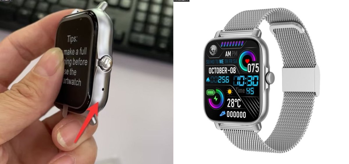 Exclusive Magnetic Charging Smartwatch Sports Model — Silver Steel — Alternate View 10