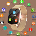 Exclusive Magnetic Charging Smartwatch Sports Model — Silver Steel — Front View