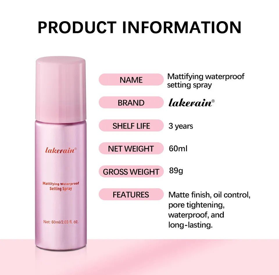 Exclusive Long-Lasting Matte Makeup Mist Spray | Waterproof & Lightweight — Makeup Mist Spray — Size 60ml — Alternate View 12