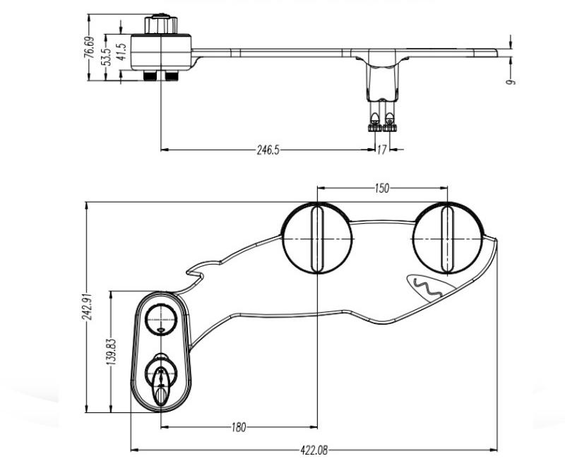 Exclusive Manually Adjustable Bidet And Mechanical Bidet — White — Alternate View 9