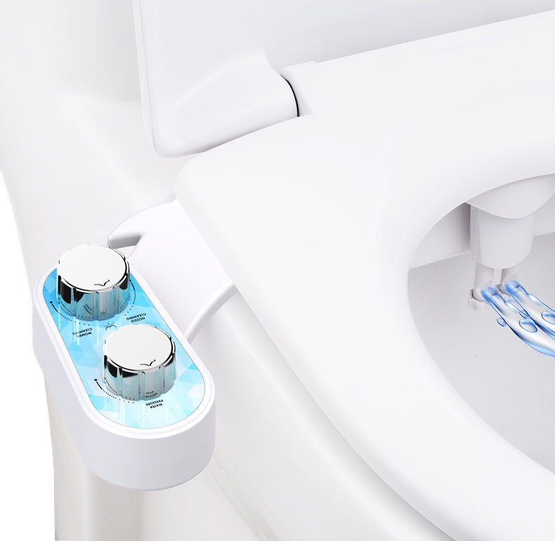 Exclusive Manually Adjustable Bidet And Mechanical Bidet — White — Front View