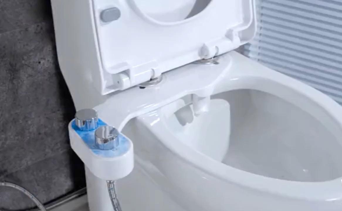 Exclusive Manually Adjustable Bidet And Mechanical Bidet — White — Side View