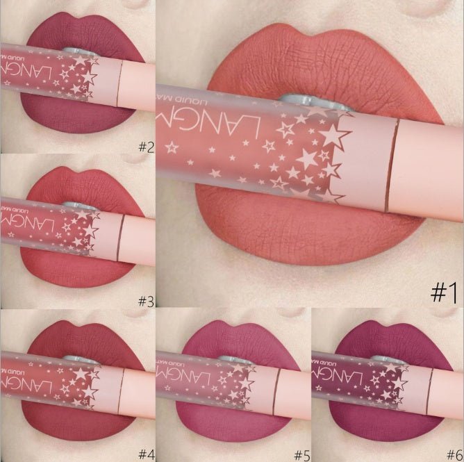 Exclusive Waterproof Long-lasting Velvet Lipstick Set — 1+3+4 — Back View