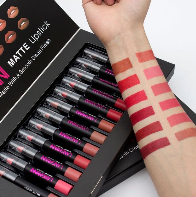 Exclusive Waterproof Long-lasting Velvet Lipstick Set — 1+3+4 — Detail View
