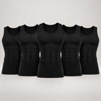 Exclusive Men's Body Shaper Vest – Tummy Control Compression Undershirt — Black — Size 2XL — Width 1 pcs — Detail View