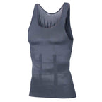 Exclusive Men's Body Shaper Vest – Tummy Control Compression Undershirt — Black — Size 2XL — Width 1 pcs — Alternate View 8