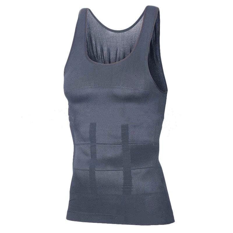 Exclusive Men's Body Shaper Vest – Tummy Control Compression Undershirt — Black — Size 2XL — Width 1 pcs — Alternate View 8