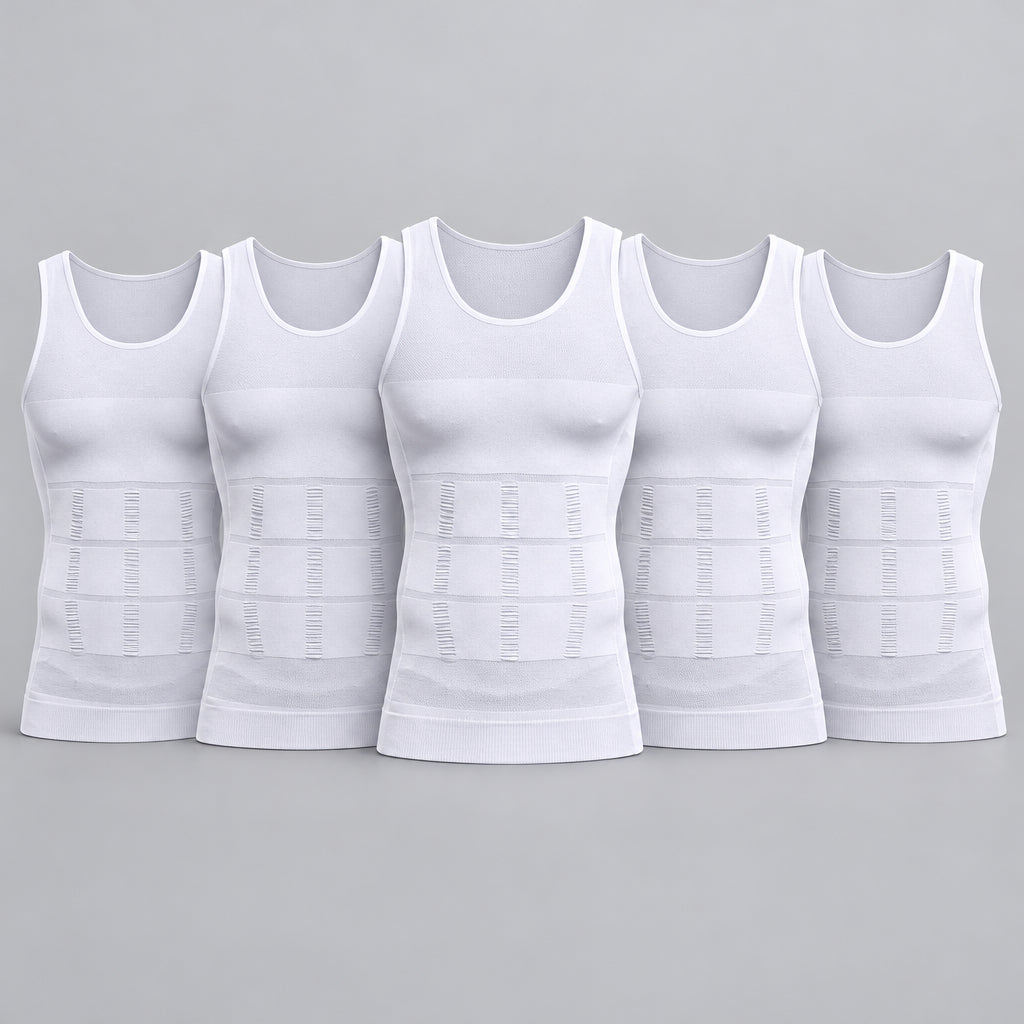 Exclusive Men's Body Shaper Vest – Tummy Control Compression Undershirt — Black — Size 2XL — Width 1 pcs — Alternate View 7