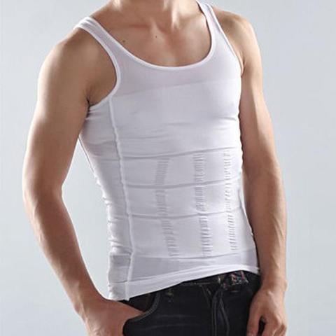 Exclusive Men's Body Shaper Vest – Tummy Control Compression Undershirt — Black — Size 2XL — Width 1 pcs — Alternate View 10