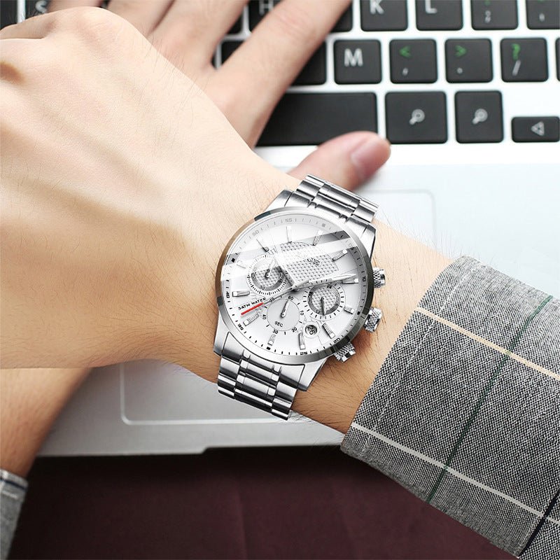 Exclusive Men’s Sport Quartz Watch | Stylish & Reliable Timepiece — Section A — Size 45mm — Detail View