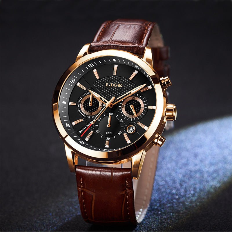 Exclusive Men’s Sport Quartz Watch | Stylish & Reliable Timepiece — Section A — Size 45mm — Top View