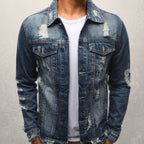 Exclusive Men Jeans Jacket — Black — Size 3XL — Alternate View 8