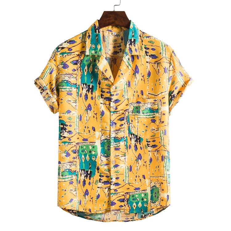 Exclusive Men Short sleeved beach shirts — 10Style — Size 3XL — Alternate View 7