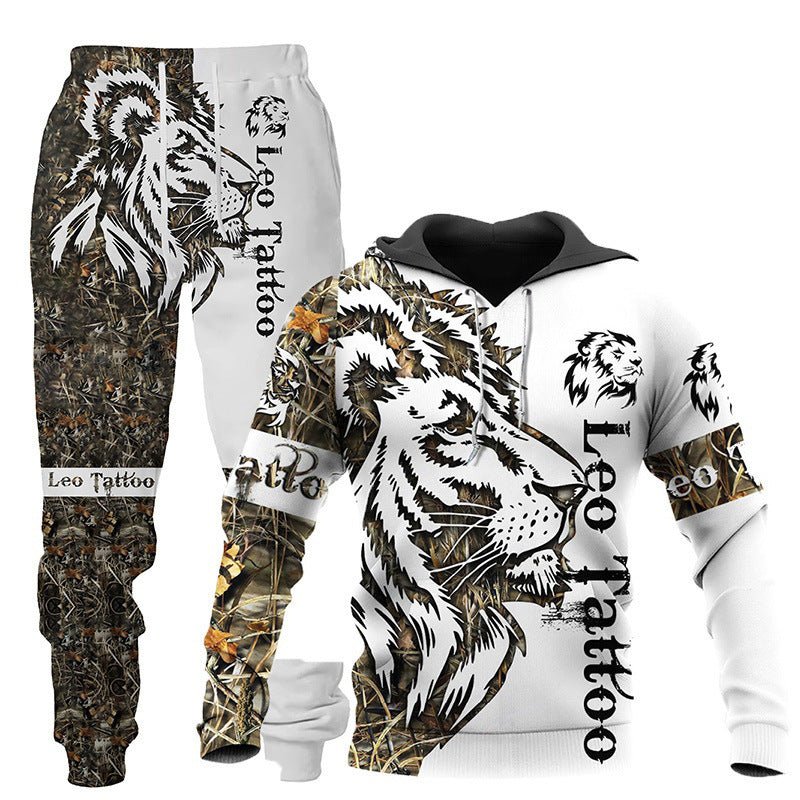 Exclusive Men Sportswear Hooded Sweatsuit Set — Set eight — Size 5XL — Alternate View 9