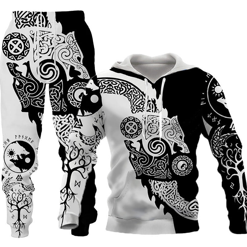 Exclusive Men Sportswear Hooded Sweatsuit Set — Set eight — Size 5XL — Alternate View 12