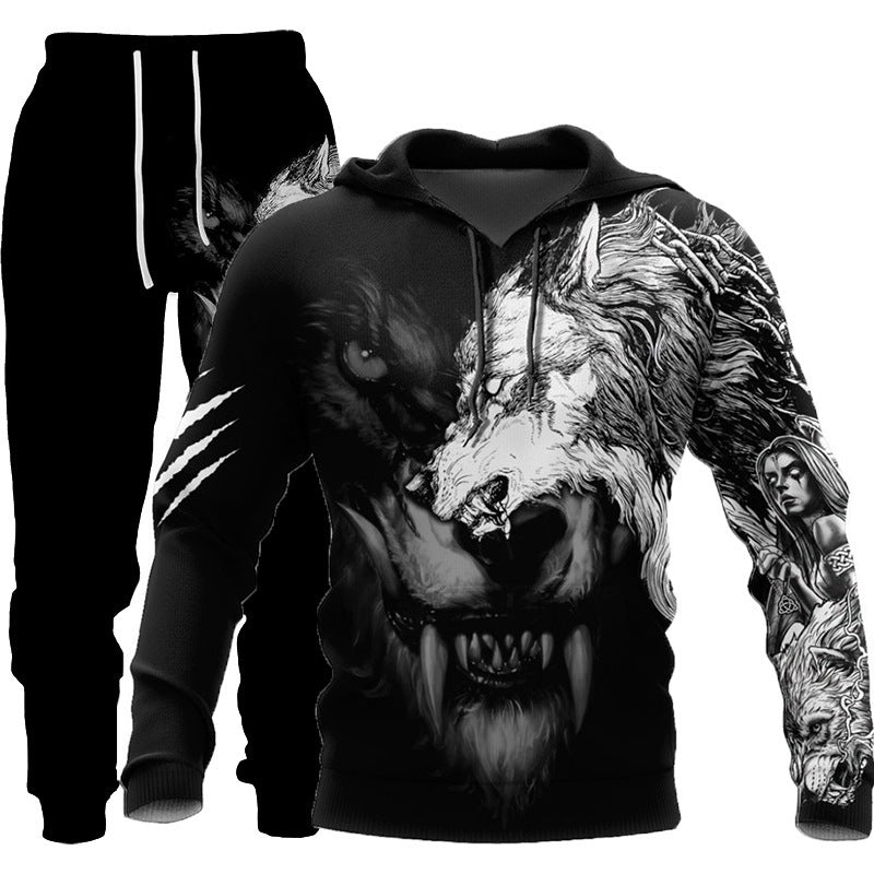 Exclusive Men Sportswear Hooded Sweatsuit Set — Set eight — Size 5XL — Alternate View 10