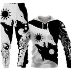 Exclusive Men Sportswear Hooded Sweatsuit Set — Set eight — Size 5XL — Detail View