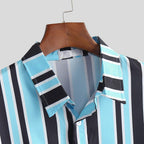 Exclusive Men’s Stripe Shirts | Classic & Versatile Style — 3XL — Size Blue — Detail View