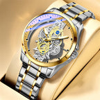 Exclusive Men Skeleton Watch | Automatic Mechanical Transparent — All gold steel — Alternate View 20