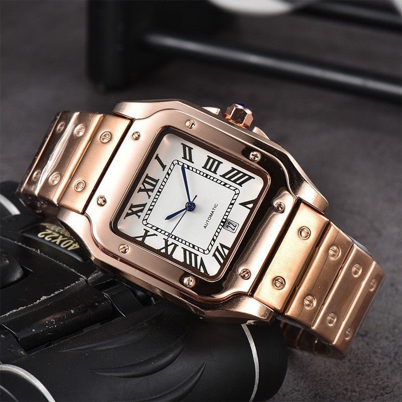 Exclusive Men's 3-pin Quartz Square All-steel Watch — Style 1 — Alternate View 10