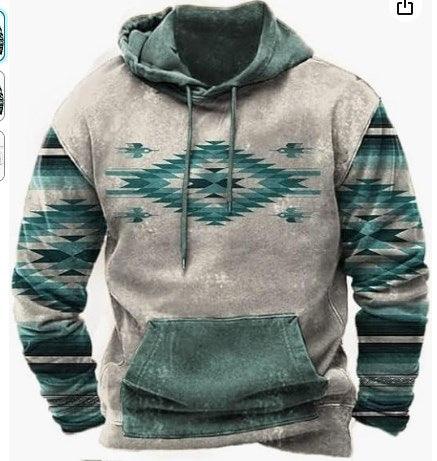 Exclusive Men's 3D Printed Hooded Pocket Sweatshirt — CD2310077704 — Size 2XL — Detail View