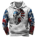 Exclusive Men's 3D Printed Hooded Pocket Sweatshirt — CD2310077704 — Size 2XL — Front View