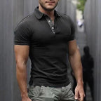 Exclusive Men’s Casual Solid Color Shirt | Versatile & Comfortable — Black — Size L — Side View