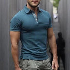 Exclusive Men’s Casual Solid Color Shirt | Versatile & Comfortable — Black — Size L — Front View