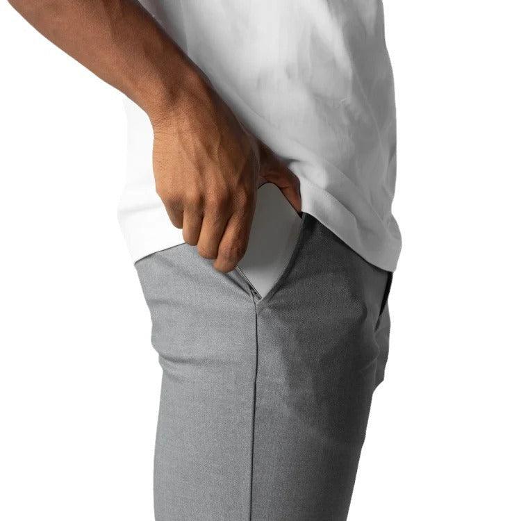Exclusive Men's Breathable Casual Pants — Dark Blue — Size L — Alternate View 7