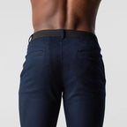 Exclusive Men's Breathable Casual Pants — Dark Blue — Size L — Lifestyle View