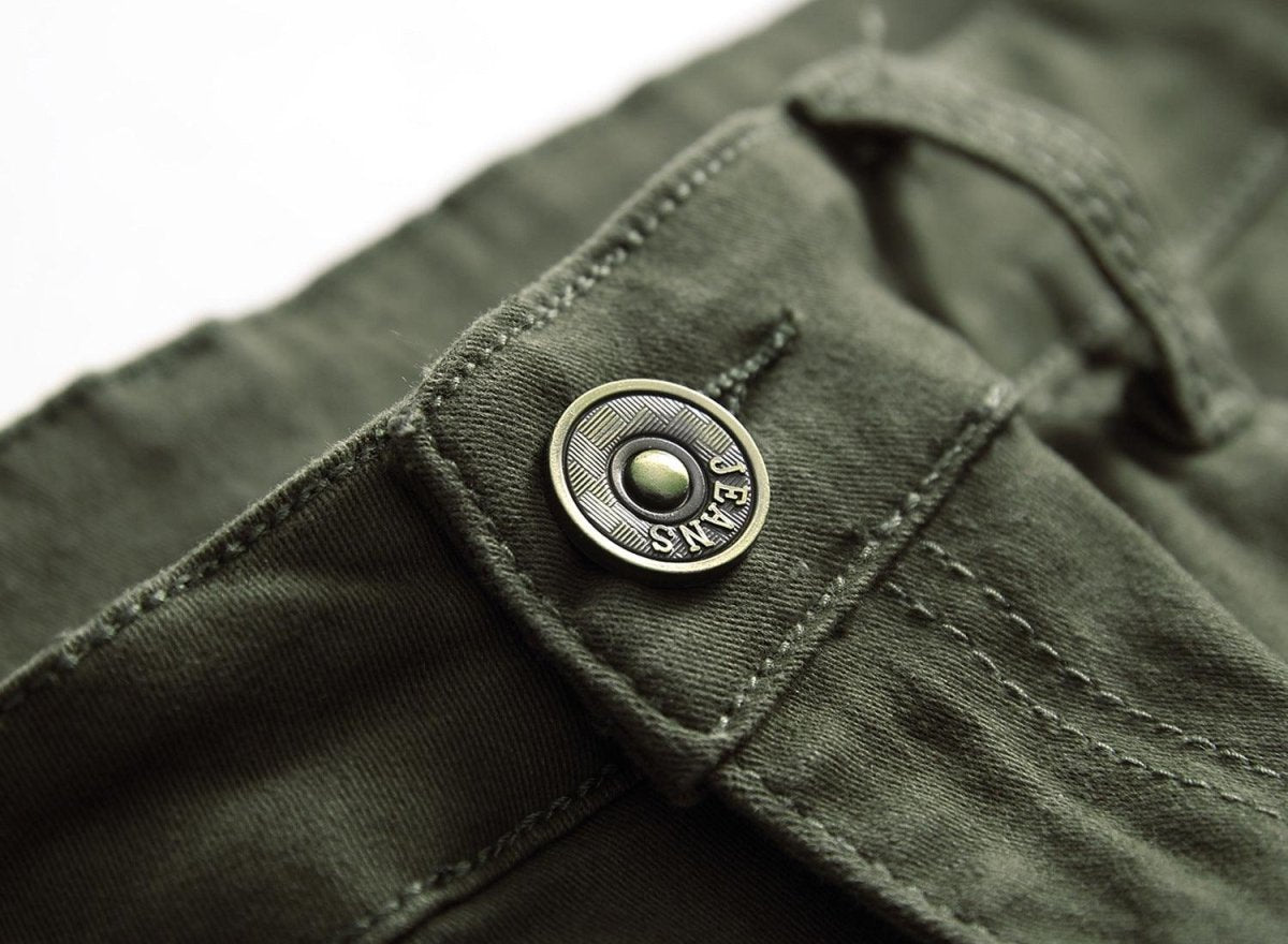 Exclusive Men's Casual Pants Large Ripped Slim Fit — Army Green — Size 30 — Alternate View 7