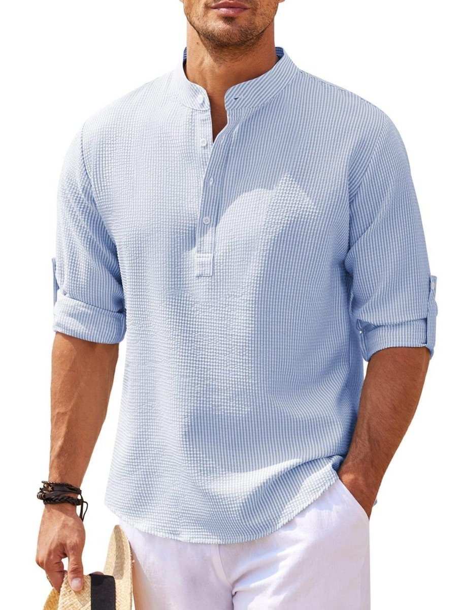 Exclusive Men's Casual Short Sleeve Shirts — Black — Size 2XL — Alternate View 13
