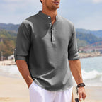 Exclusive Men's Casual Short Sleeve Shirts — Black — Size 2XL — Top View