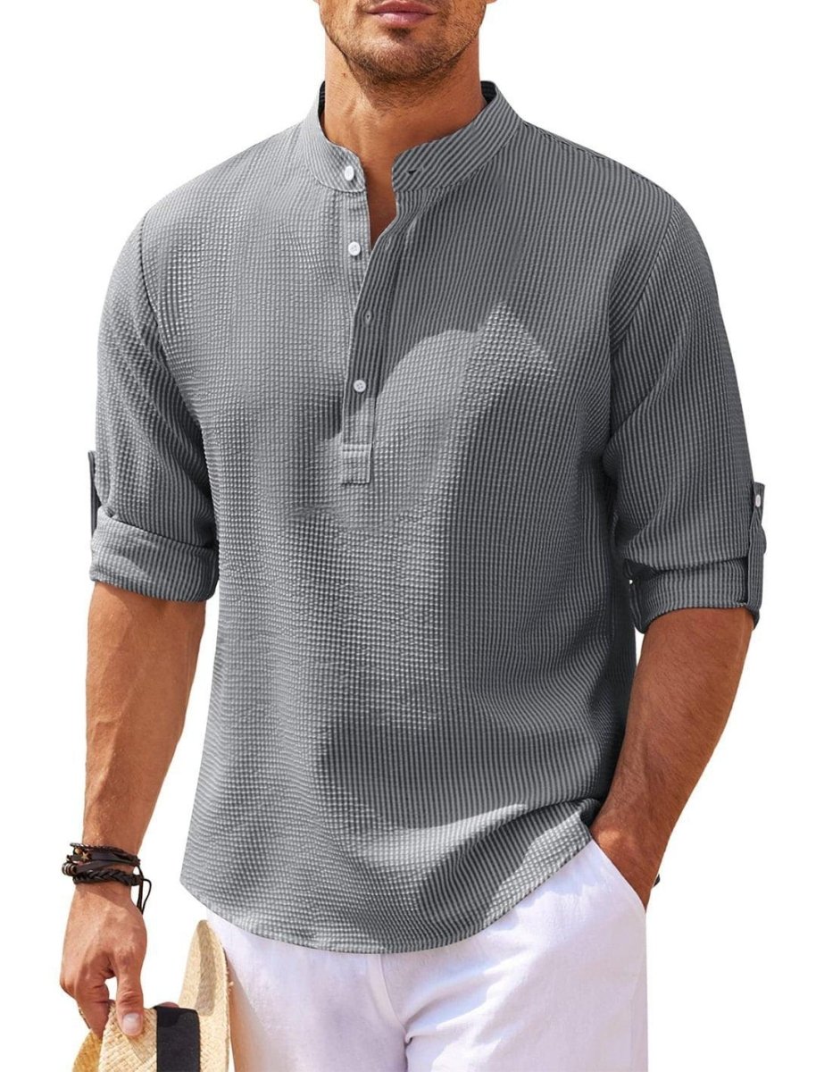 Exclusive Men's Casual Short Sleeve Shirts — Black — Size 2XL — Alternate View 14