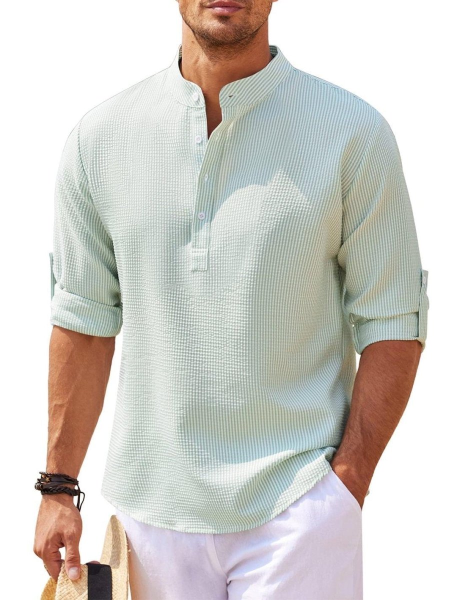 Exclusive Men's Casual Short Sleeve Shirts — Black — Size 2XL — Alternate View 11