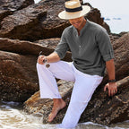Exclusive Men's Casual Short Sleeve Shirts — Black — Size 2XL — Side View