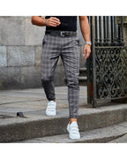 Exclusive Men's Loose Thin Casual Trousers — Black — Size 2XL — Back View