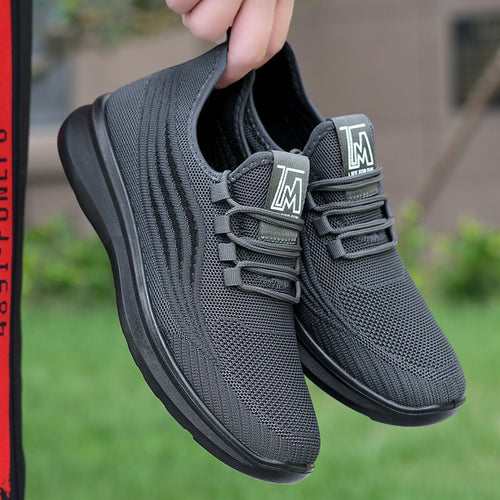 Exclusive Antiskid Breathable Sports Shoes | Comfort & Performance — Black — Size 39 — Side View