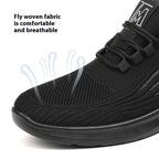 Exclusive Antiskid Breathable Sports Shoes | Comfort & Performance — Black — Size 39 — Back View