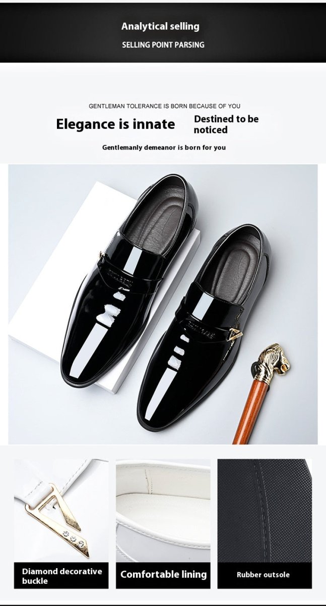 Exclusive Men's Classic Casual Leather Shoes — Black — Size 38 — Alternate View 11