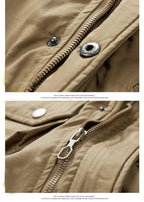Exclusive Men's Hooded Warm Big Collar Coat — Army Green — Size 2XL — Alternate View 11