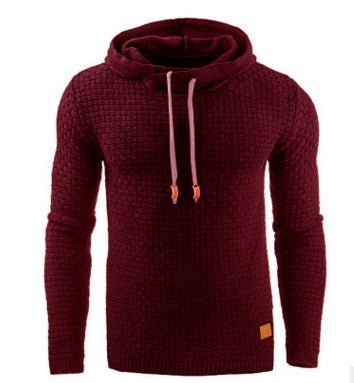 Exclusive Men's Jacquard Sweater | Patterned Knit Casual Pullover — A Yellow — Size 3XL — Back View